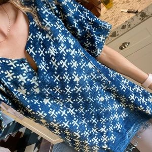 Vintage Indigo Mud cloth shirt